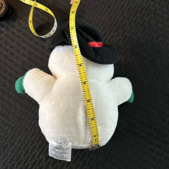 Vintage Frosty The Snowman Plush Red Nose bowtie & Hat Sings Noteworthy Bears - Picture 5 of 6